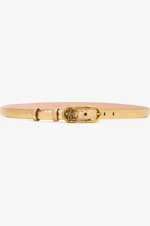 Roberto Cavalli Snake-print Laminated Leather Belt - Female Belts 75