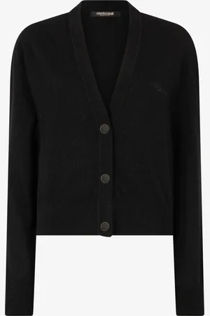 Roberto Cavalli Cardigan With Logo - Female Knitwear Xs