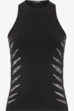 Roberto Cavalli Vest Top With Openwork Zebra Pattern - Female Blouses & Tops Unica