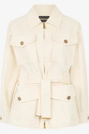 Roberto Cavalli Jacket With Belt And Python Pattern - Female Coats & Jackets 38