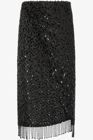 Roberto Cavalli Skirt With Beaded Hem - Female Skirts 38