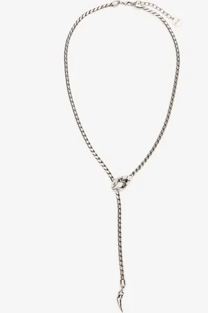 Roberto Cavalli Snake And Fang Necklace - Male Fashion Jewelry Unica