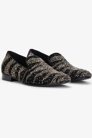 Roberto Cavalli Animal-print Loafers With Rhinestones - Male Loafers & Moccasins 41