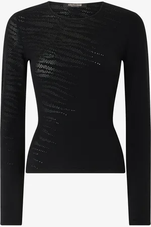 Roberto Cavalli Sweater With Openwork Tiger Skin Pattern - Female Blouses & Tops Xs