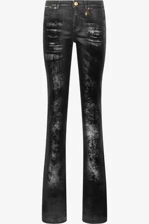 Roberto Cavalli Distressed-effect Python Skin Jeans - Female Denim 38