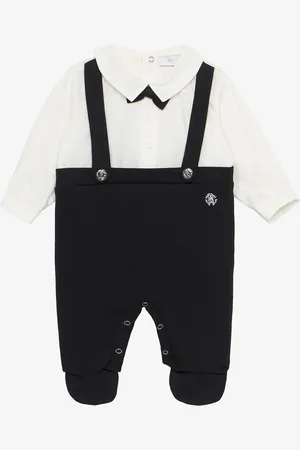 Roberto Cavalli Romper Suit With Dungarees And Bow Tie - Ready To Wear 03m