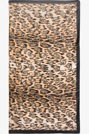 Roberto Cavalli Scarf With Jaguar Skin Print And Rhinestones - Female Scarves & Silks Unica