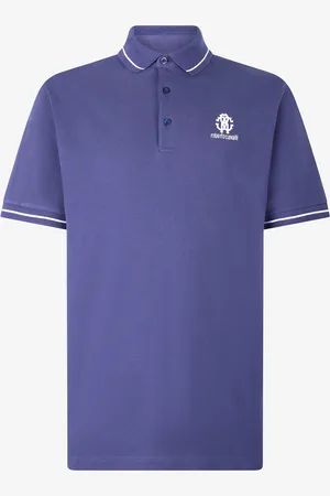 Roberto Cavalli Polo With Rc Monogram And Logo - Male T-shirts And Polos S