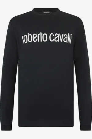 Roberto Cavalli Long-sleeved T-shirt With Logo - Male T-shirts And Polos S