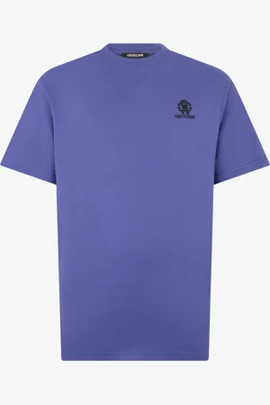 Roberto Cavalli T-shirt With Rc Monogram And Logo Embroidery - Male T-shirts And Polos S