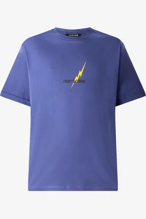 Roberto Cavalli T-shirt With Print And Logo - Male T-shirts And Polos S
