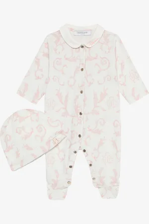 Roberto Cavalli Bodysuit And Hat Set With All-over Print - Ready To Wear 06m