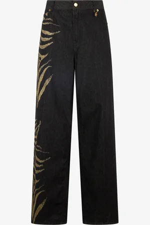 Roberto Cavalli Jeans With Zebra Print On Side - Female Denim 38