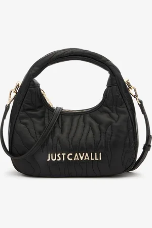 Roberto Cavalli Top-stitched Hobo Bag With Logo - Female Bags Unica