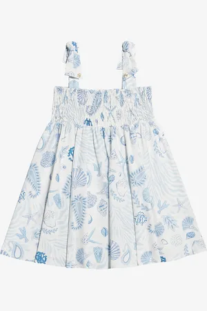 Roberto Cavalli Dress With Rc Monogram And Marine Print - Female Ready To Wear 06m