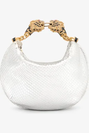 Roberto Cavalli Mini Hobo Roar Bag With Snake Print - Female Shoulder Bags Unica