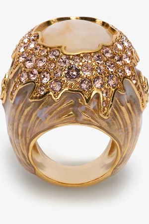 Roberto Cavalli Sculptural Design And Beige Ring - Female Fashion Jewelry 12
