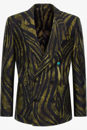 Roberto Cavalli Blazer With Freedom Print - Male Suits & Blazers 50