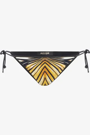 Roberto Cavalli Ray Of Print Bikini Bottom With Tie Side - Female Beachwear Xs