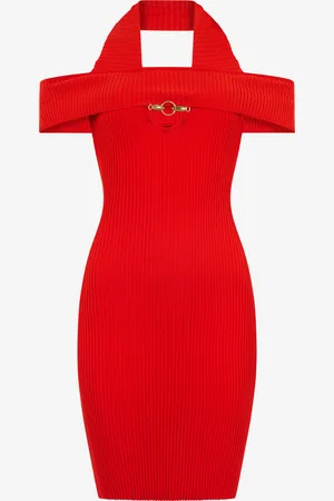 Roberto Cavalli Short Rib-knit Dress - Female Clothing S