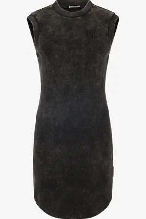 Roberto Cavalli Rib-knit Mini Dress With Jc Monogram - Female Clothing S