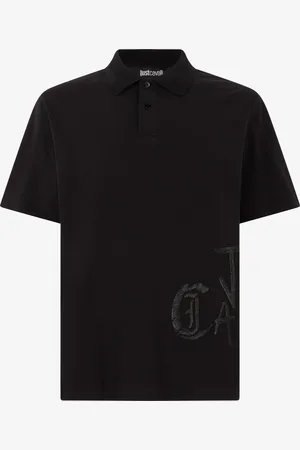 Roberto Cavalli Polo Shirt With Monogram And Lettering - Male Clothing M