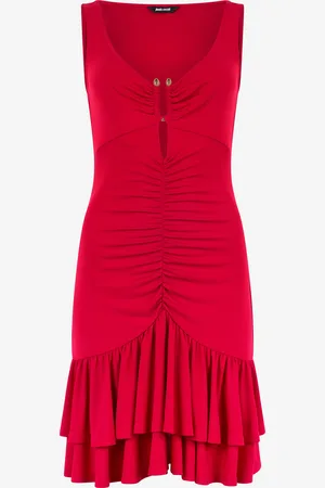 Roberto Cavalli Short Dress With Ruffled Skirt - Female Clothing 40