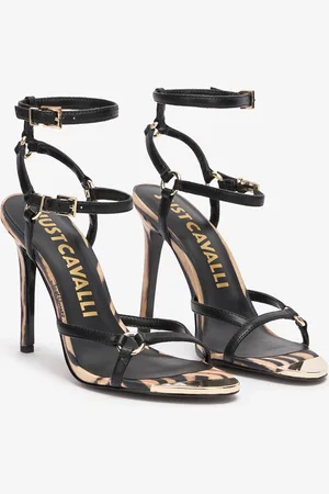 Roberto Cavalli Strappy Tiger Skin Sandals - Female Shoes 37