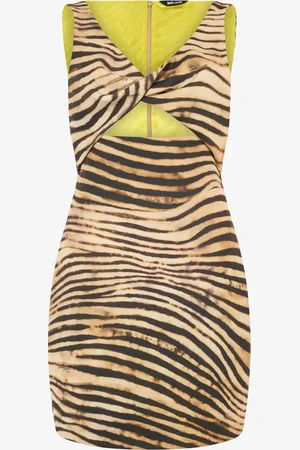 Roberto Cavalli Mini Dress With Tiger Skin Print - Female Clothing 40