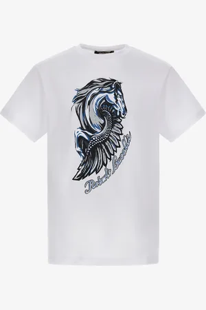 Roberto Cavalli T-shirt With Horse Logo And Print - Male T-shirts And Polos Xxl