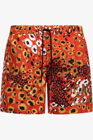 Roberto Cavalli Leopard Print Swim Trunks - Male Beachwear Xl