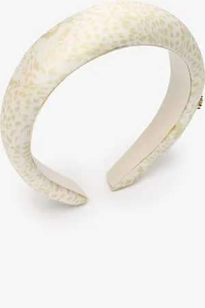 Roberto Cavalli Headband With Cheetah Print And Cheetah Skin - Female Accessories Unica