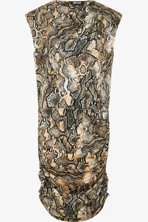 Roberto Cavalli Mini Dress With Python Print - Female Dresses S