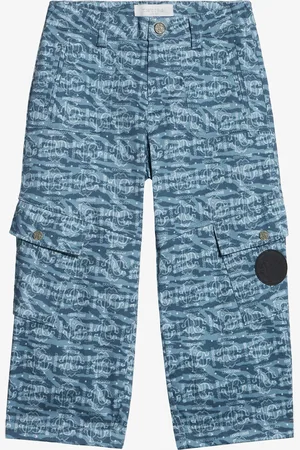 Roberto Cavalli Pants With All-over Branded Print - Male Ready To Wear 04a