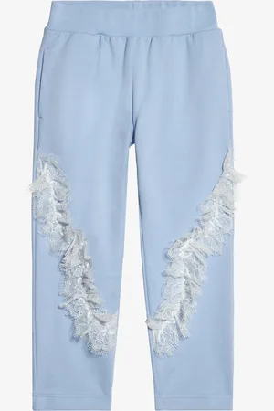 Roberto Cavalli Sports Pants With Floral Lace - Female Ready To Wear 04a