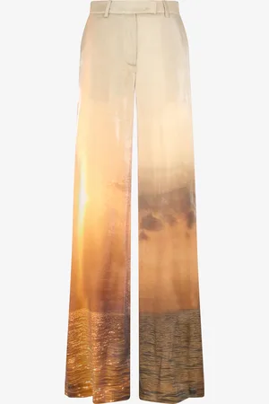 Roberto Cavalli Sunset Print Palazzo Trousers - Female Trousers & Shorts 40
