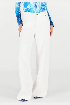Roberto Cavalli Wide Leg Denim Trousers - Female Trousers & Shorts 38