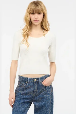 Roberto Cavalli Three-quarter-sleeve Crop Top - Female Clothing S