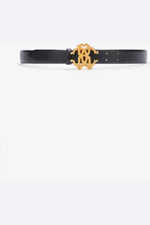 Roberto Cavalli Leather Belt With Logo Buckle - Female Belts 70