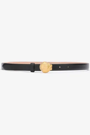Roberto Cavalli Leather Belt With Shell Buckle - Female Belts 70