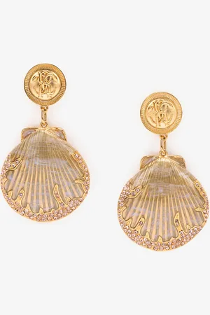 Roberto Cavalli Earrings With Shells And Crystals - Female Fashion Jewelry Unica