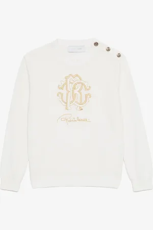 Roberto Cavalli Sweatshirt With Rc Monogram And Logo - Female Ready To Wear 04a