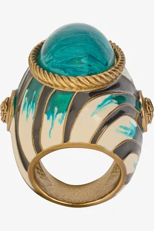 Roberto Cavalli Enameled Metal Ring - Female 12
