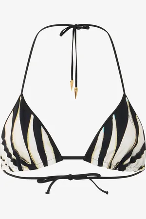 Roberto Cavalli Ray Of Sea Print Swimsuit Top - Female Beachwear Xs