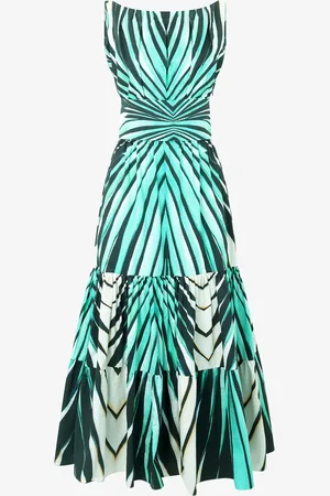 Roberto Cavalli Ray Of Sea Print Midi Dress - Female Dresses 38