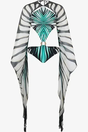 Roberto Cavalli Ray Of Sea Print Swimsuit - Female Beachwear Xs