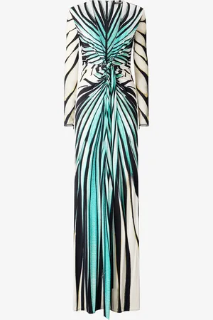 Roberto Cavalli Ray Of Sea Print Dress Maxi - Female Dresses 38