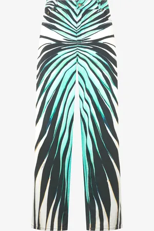 Roberto Cavalli Ray Of Sea Print Trousers - Female Trousers & Shorts 38