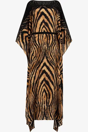 Roberto Cavalli Queen Of Sicily-print Kaftan - Female Dresses 40