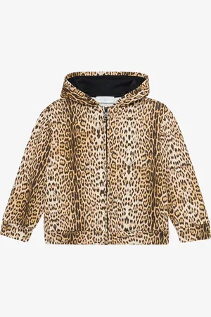 Roberto Cavalli Hooded Sweatshirt With Jaguar Skin Print - Female Ready To Wear 04a